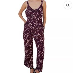 Heartloom Plum Patterned Jumpsuit sz S NWT